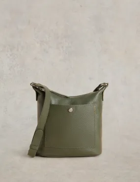 White Stuff Women's Leather Mini Cross Body Bag - Green, Green