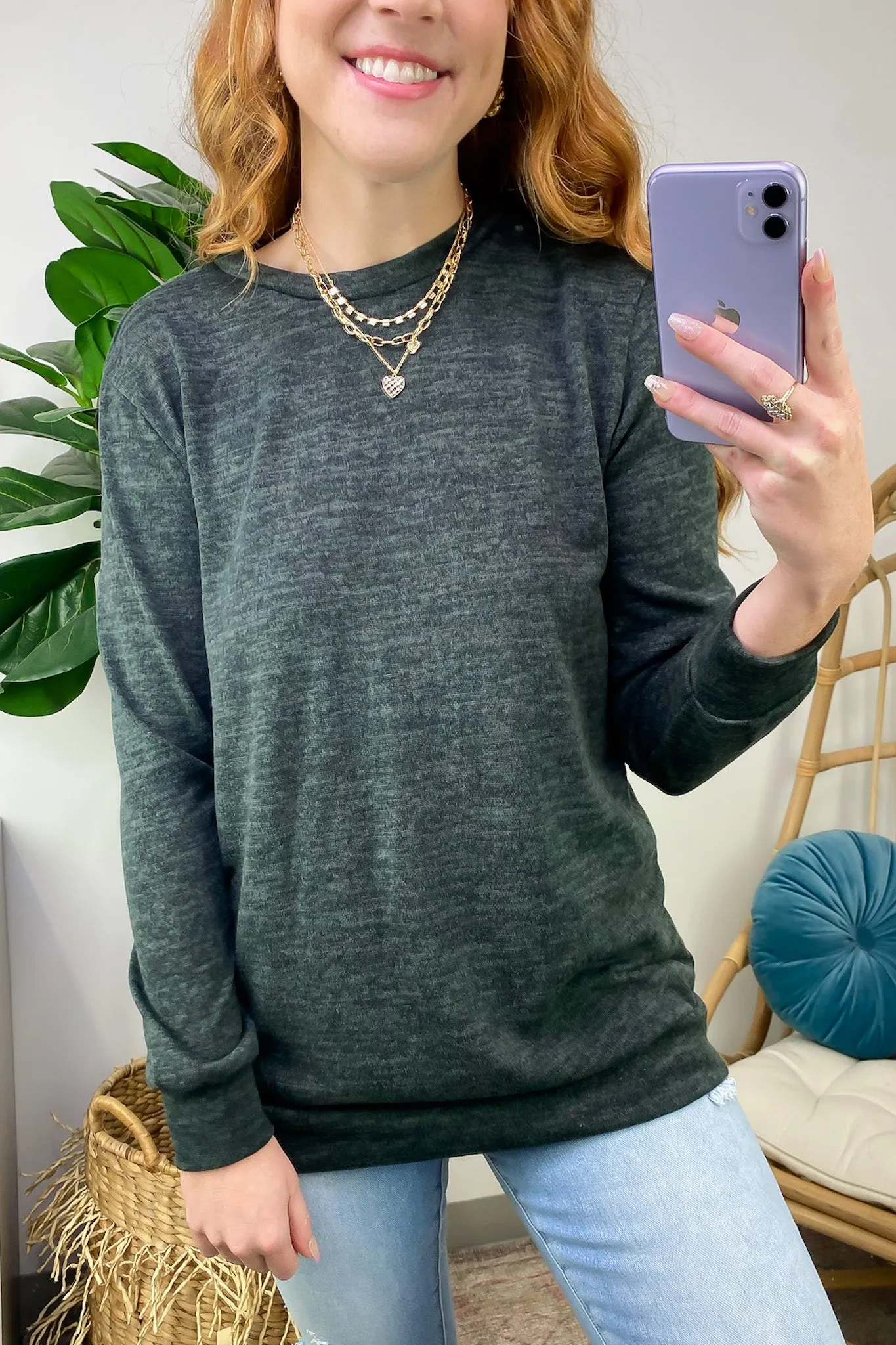 Whittnie Two Tone Knit Long Sleeve Top - FINAL SALE