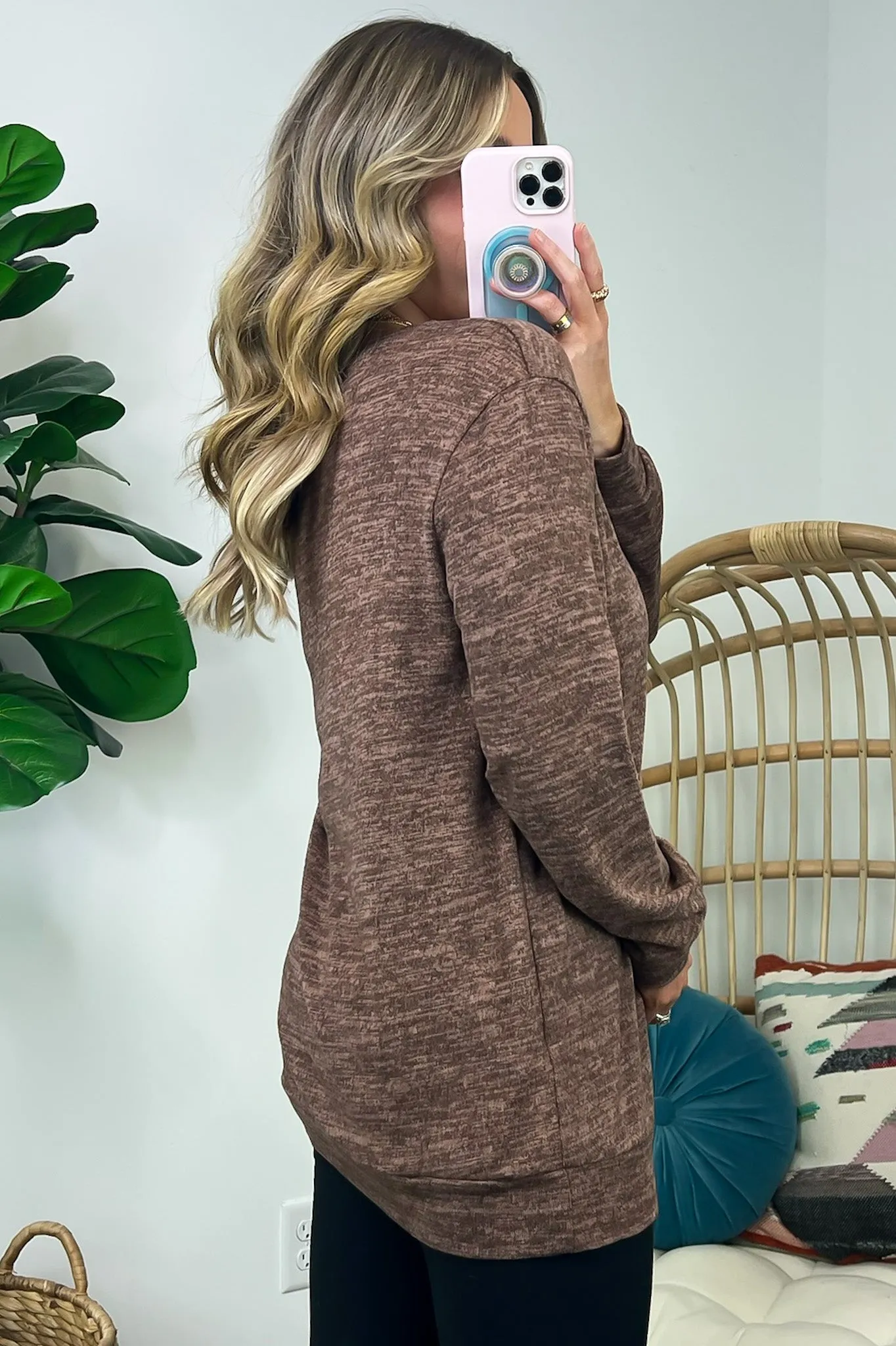 Whittnie Two Tone Knit Long Sleeve Top - FINAL SALE