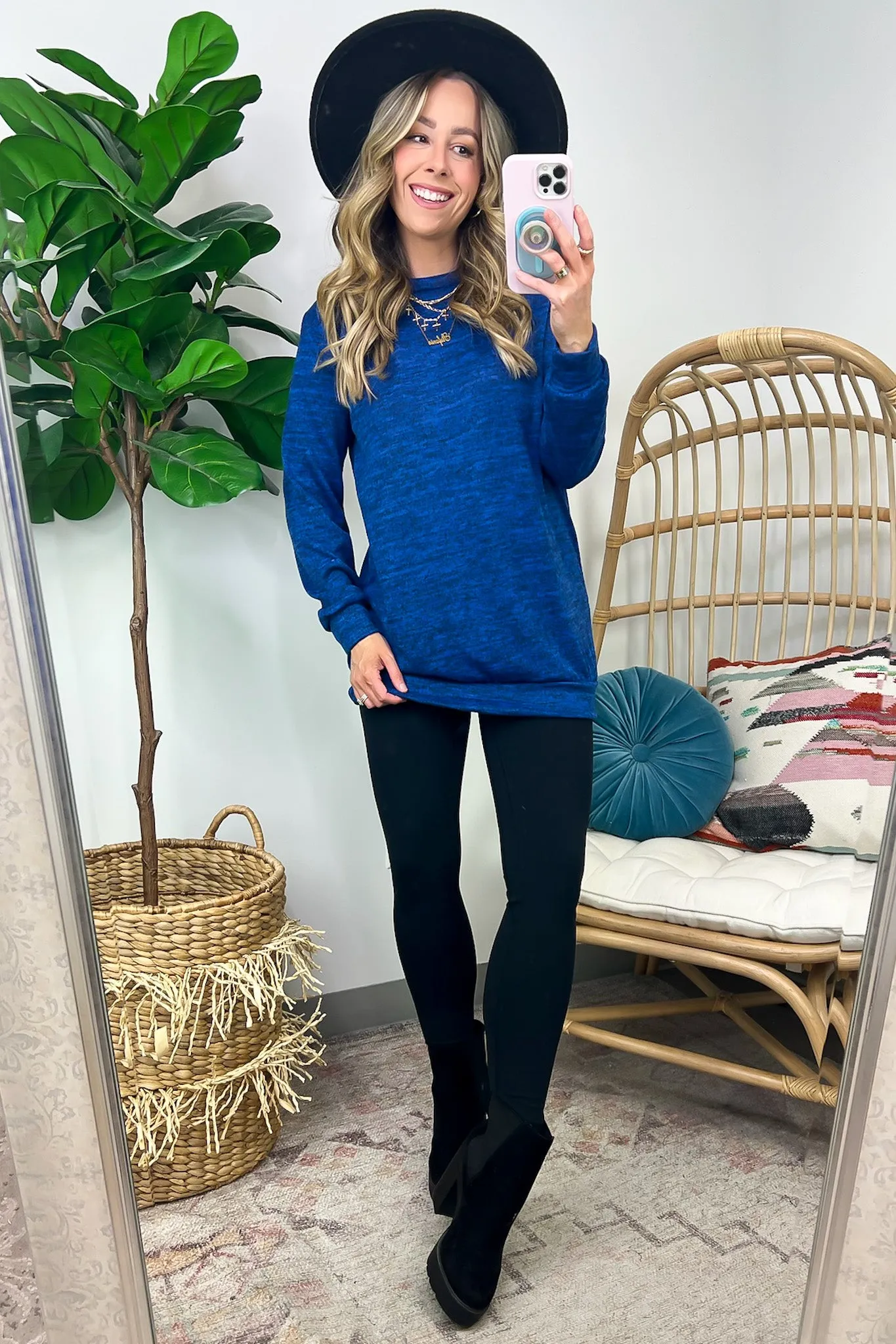 Whittnie Two Tone Knit Long Sleeve Top - FINAL SALE