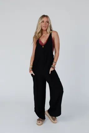 Wildest One Pocketed Jumpsuit - Black