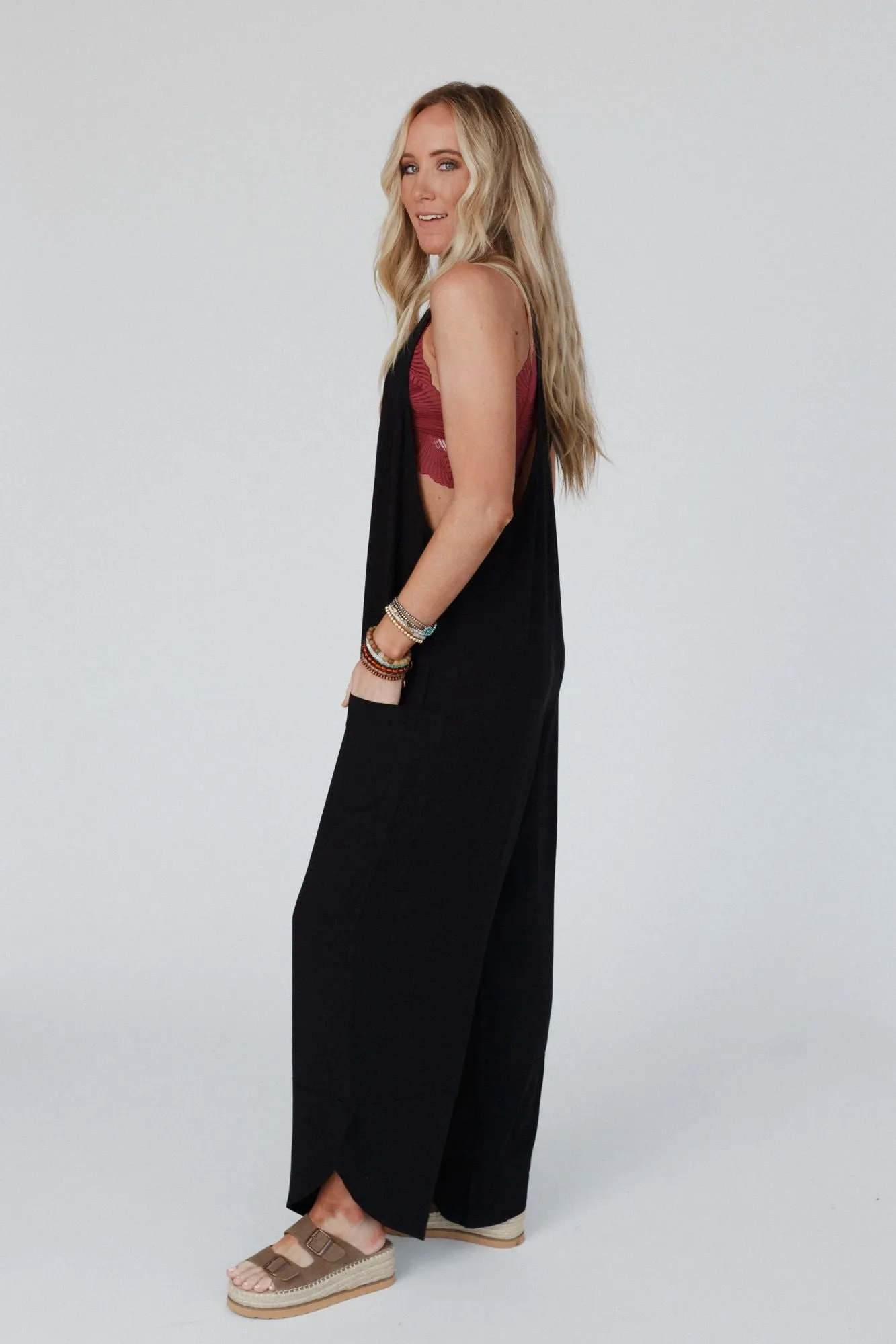 Wildest One Pocketed Jumpsuit - Black