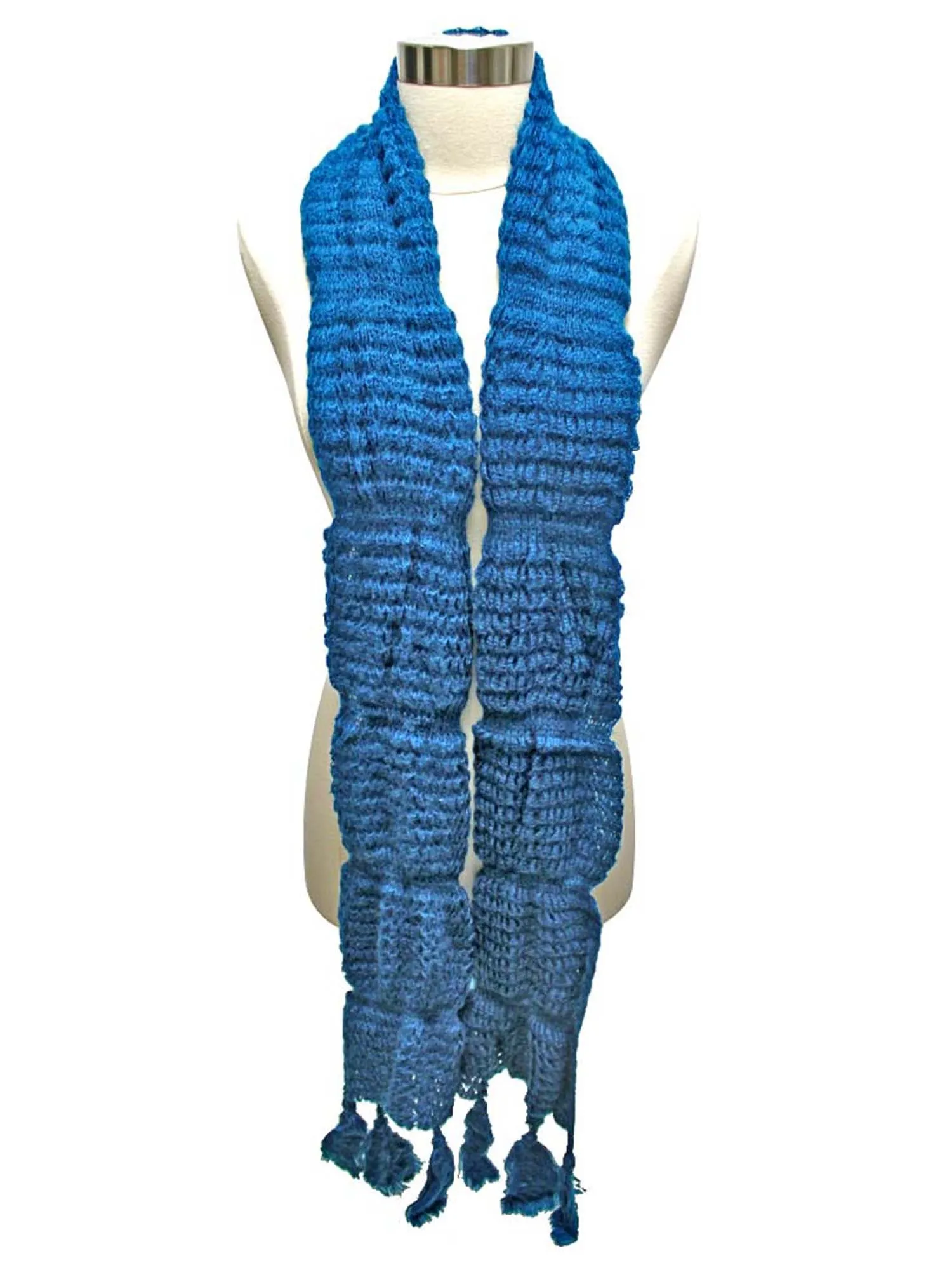 Winter Knit Scarf With Tassels