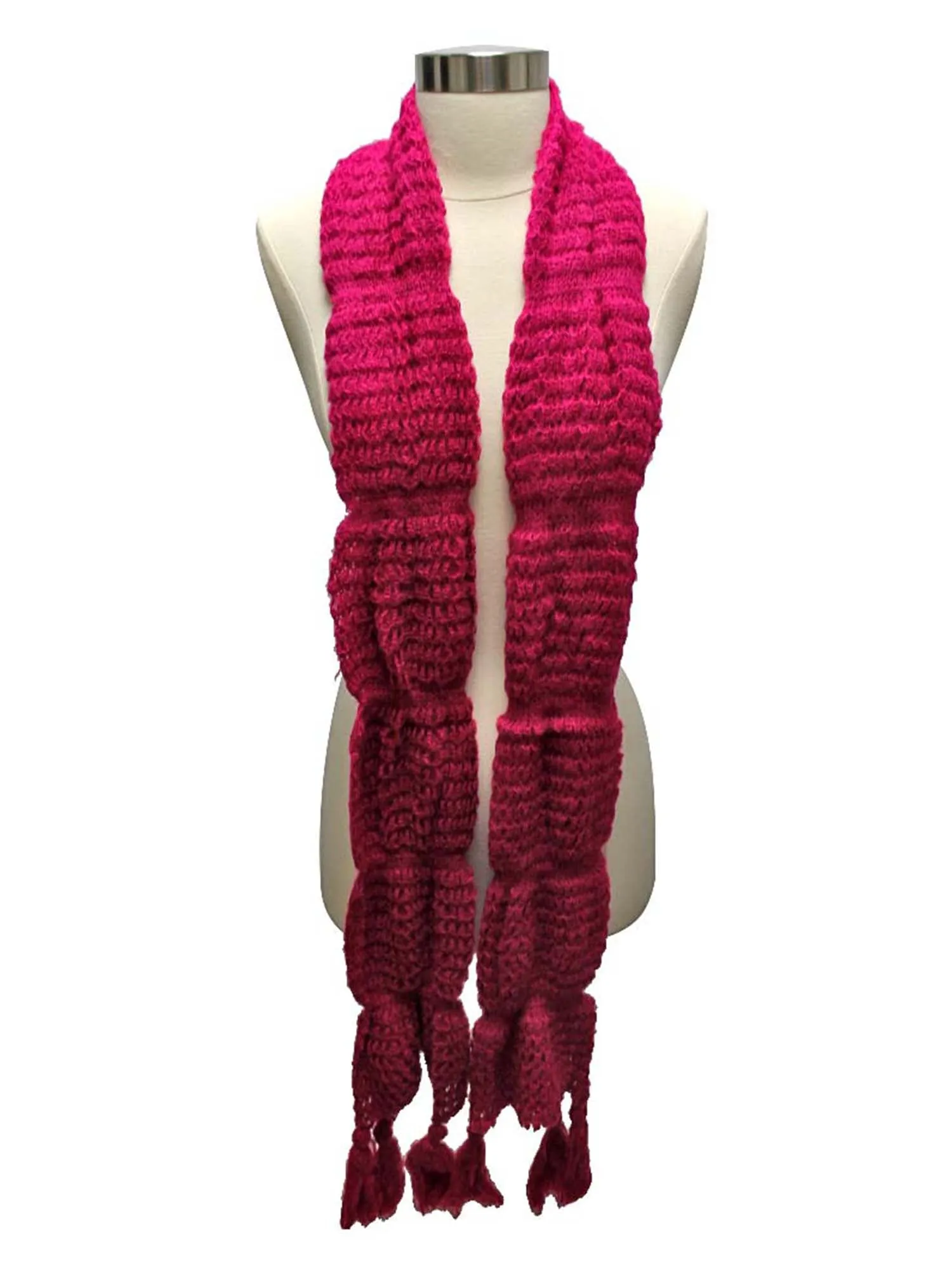 Winter Knit Scarf With Tassels