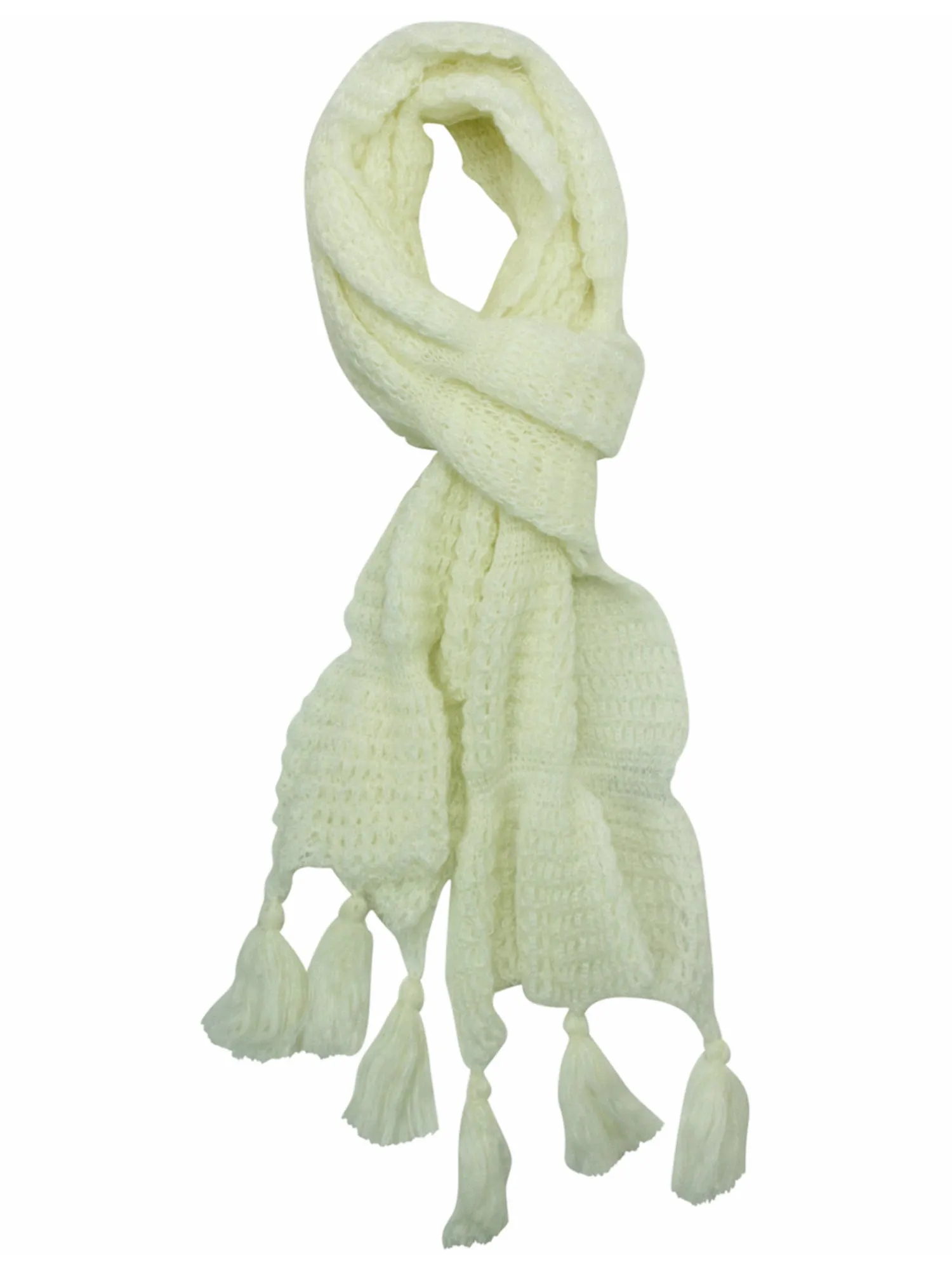 Winter Knit Scarf With Tassels