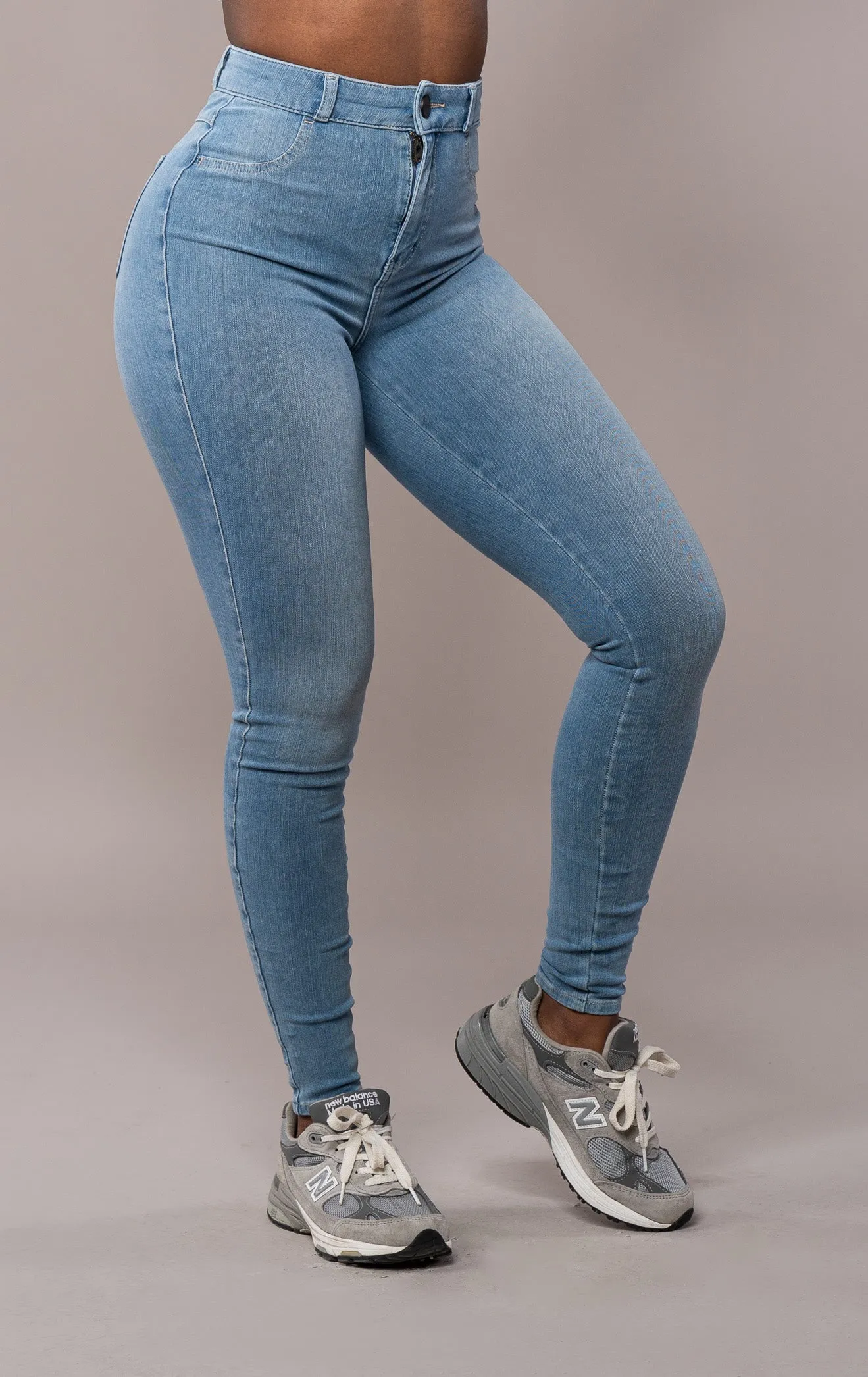 Womens 360 V2 High Waisted Fitjeans - Arctic Light Blue